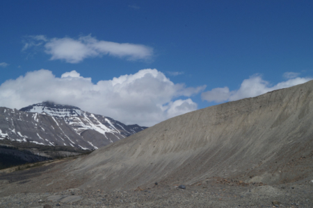 Lateralmoräne des Athabasca Glacier, AB CA